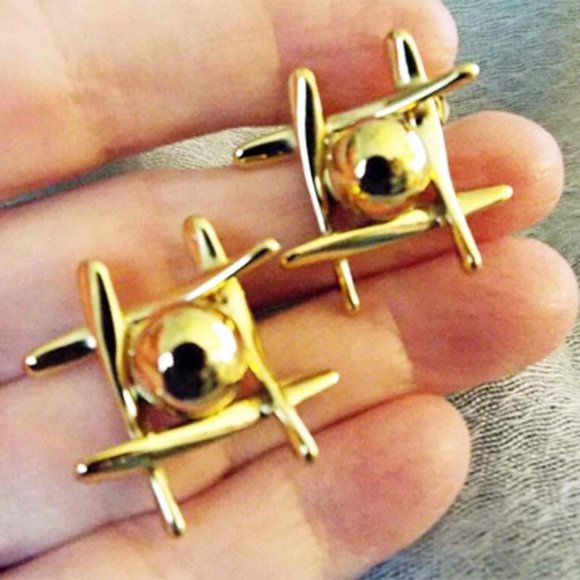 TIC TAC TOE GOLDEN GRID WITH GOLDEN BEAD PIERCED EARRINGS *NEW* 9 - Picture 2 of 2